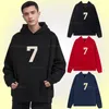 Nova camisola masculina e feminina outono e inverno duro alto grama peso americano 7 hoodie simples personalidade digital acolchoado pulôver