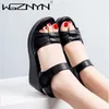 Comfortable 35-40 Sandals Casual Plus Beach Mother Size Daily Medium Heels Shoes Women Summer 2024 Chunky Platform Wedges 49