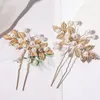 Haarschmuck, Retro-Blumenblatt-Clips, Perlenkristall, U-förmig, alter Stil, Hochzeit, Leistung, kleine Haarnadel, Braut-Kopfbedeckung