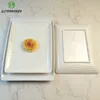 White Rectangle A5 Melamine Dinner