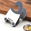 Kitchen Storage Stainless Steel Pot Side Clips Anti-scalding Spoon Holder Gadgets Rubber Soup Fixing Clip