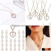 Chokers Ins Stijl 26 Letter Liefde Ketting Voor Vrouwen Retro Temperament Diamanten Hart Hanger Sleutelbeenketting Drop Levering Sieraden Nec Dhktg