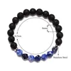 Beaded Strand Faceted Stone Armband Amethyst Lapis Rose Quartz Triangle Natural Volcanic Lava Drip Oil Aromaterapy Armband Fashi DHXC3