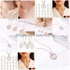 Chokers Ins Stijl 26 Letter Liefde Ketting Voor Vrouwen Retro Temperament Diamanten Hart Hanger Sleutelbeenketting Drop Levering Sieraden Nec Dhktg