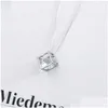 Anhänger Halsketten Box Halskette Sier Goldketten Frauen Diamant Würfel Geburtstag Hochzeit Modeschmuck Geschenk Will und Sandy Drop liefern Dhwxu