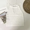 Damen-Tanks für Damen, Sommer, koreanisches Vintage-Stil, hohles Muster, gestrickt, kleine Schlinge, außen und darunter getragen, mit einem Weste-Oberteil mit Boden D2707