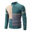 Maglioni da uomo 2023 inverno mezzo dolcevita maglione abbinato pullover lavorato a maglia moda giovanile abbigliamento casual