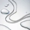 Łańcuchy Allme proste podwójne warstwy skręć łańcuch linowy naszyjnik herribone dla kobiet mężczyzny unisex ze stali nierdzewnej srebrna biżuteria PVD