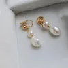 Backs Earrings Non Pierced Irregular Simulated Pearl Clip On For Women Geometric Earcuffs Fake Piercing Ear Jewelry Earcuff Para Mujer