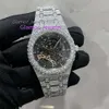 AP Test Skeleton Mens 2023 Stones Pass Version Moissanite Diamonds Watch T OP Quality Mechanical Eta Movement Luxury Full Iced Out Sapphire Shiny Watches