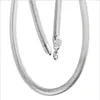 Mode vergoldet Sterling Silber Ketten Halskette 20 Zoll 10 mm flache Schlange Halskette DHSN209 925 Silber Platte Ketten Schmuck333Z