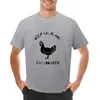 Polos pour hommes garder son calme et manger du poulet T-Shirt haut d'été t-shirts en coton pour hommes