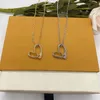 Womens Designer Necklace Love Necklaces Heart Chains Women Men Jewellery Golden Letter Luxury Elegant Habbly219l