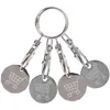 Keychains 4st Shopping Trolley Tokens Keychain Pendants Cart Token Metal Keyring Ornaments