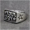 Bandringe 5 teile / los FK You Star Ring 316L Edelstahl Modeschmuck Biker Hip Style2991162 Drop Lieferung Dhu7V