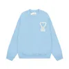 French Love Embroidered Men's and Women's Same Style Sweater Spring Autumn Loose Relaxed Sports Round Neck Couple Top