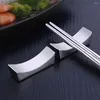 Chopsticks kinesiska hållare 304 rostfritt stål japanska korea pinnar vila stativ metall återanvändbar sked kök bordsartiklar