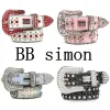 Momen Fashion Mirror Quality Rhinestone Belt Rock Gold Backle Men Crystal Belts幅3.8cm側の金属青銅のバックルベルト