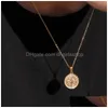 Pendentif Colliers Vintage Compass Collier personnalisé Mens Hip Hop Accessoires de mode Drop Livraison Bijoux Pendentifs Dhjiw