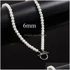 Chains Trendy Classic Imitation Pearl Necklace Men Handmade Width 6810Mm Toggle Clasp Beaded For Jewelry Giftchains6914705 Drop Deli Dhmzp