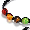 Bangle 8Mm Yoga 7 Chakra Bracelet Reiki Natural Stone Bead Bracelets Cuff Buddha Fashion Jewelry Drop Delivery Dhlda