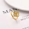 Luxur Design Black Gold Clover Wedding Ring for Women0127900881