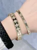 Designer Jewelry Luxury Bracelet VCF Kaleidoscope 18k Gold Van Clover Bracelet with Sparkling Crystals and Diamonds Perfect Gift for Women Girls 9PMQ