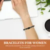 Bracelets de charme Perles noires Triple Pierre Bracelet Unisexe Bijoux Bracelet Perlé Pour Hommes Femme Homme