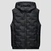 Gilets pour hommes Chaud Confortable Hommes Gilet À Capuche Sans Manches Gilet D'hiver Manteau Avec Poches Fermeture À Glissière Placard Casual Multicolore Pour L'automne