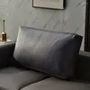 Pillow Nordic Faux Leather Rectangular Sofa Cover Fashion Home Pillowcase Solid Color Tech Fabric Lumbar Protective Covers