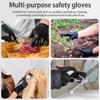 100pcs Black Disposable Rubber Nitrile Gloves for Cooking Work Housework Kitchen Home Cleaning Car Repair Waterproof 231229