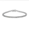 Redleaf Jewelry-pulsera de tenis de moissanita chapada en oro, Plata de Ley 925 de 2mm, 3mm y 4mm y 5mm, pulsera de tenis a la moda para mujer, venta al por mayor