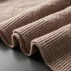 Maglioni da uomo Autunno e inverno Maglione in lana merino e cashmere Collo semi-alto Pullover spesso Camicia con fondo in maglia larga