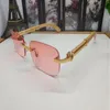 Summer Sunglass Designer Woman Sunglasses Man Unisex Fashion Carti Buffalo Horn Glasses Retro Silver Gold Metal Tea Wood Bamboo Frame Ey