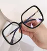 ERILLES Oversized Square Glasses Frame Computer Eyeglasses Frame Women Anti Blue Light Blocking Black Plastic Spectacles Frame Y089265688