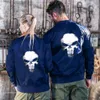 Pilotjacka över gränsen våren och hösten ny militär kostym Air Force Skull Men's Brand Clothing Man's Women's