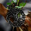 Hänghalsband Vintage Viking Tree of Life Halsband för män 316L Rostfritt stål Odin Nordic Amulet Fashion Jewelry Wholesale