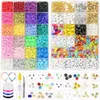 Mixed Clay Beads Set For Jewelry Making 6MM Polymer Clay Flat Chips For Bracelet Making Accessories Kit DIY Jewelry Making Set 231229