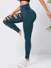 Pantaloni attivi Abbigliamento sportivo da fitness Collant da palestra push up sexy a vita alta Leggings da corsa rossi Donna Tie Dye Hollow Out