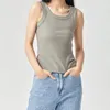 Débardeurs pour femmes large sangle encolure dégagée coton débardeur femmes mince été hauts M-XL