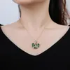 Collane con ciondolo Collana a farfalla con zirconi micro-incastonati in rame placcato oro moda classica per gioielli da donna, regalo di compleanno per feste