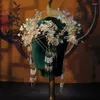 Pinces à cheveux bandeau chinois diadèmes casque pour femmes gland fleur épingles à cheveux fourchettes Vintage Hanfu accessoires de mariage bijoux