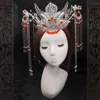 Klipy do włosów barrettes Pakiet materiału DIY Styl Chiński ślub Phoenix Crown Bride Headpiece Tradycyjna koronet długa frędzla ti270x