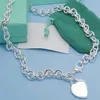 2019 Nyaste ankomst Silver 925 Tjock Silver Chain Heart Pendant Halsband Billiga Charms Size With Box och DastBag275o