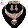 Orecchini Collana CYNTHIA Moda Donna Set di gioielli Dubai Anello nuziale nuziale Bracciale Nigeria Sets204E