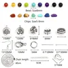 Naturel 7 Chakra Bijoux DIY Kit de perles faites à la main 8MM Perles de pierre rondes avec trousse à outils pour bricolage artisanat bracelet fabrication de bijoux approvisionnement 231229