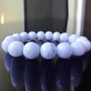 MG1130 High Grade Genuine 12 MM Blue Lace Agate Chalcedony Bead Bracelet For MEN or WOMEN Gift for Him329h