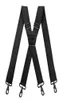 Mens Heavy Duty Work Suspenders 38 cm Bred Xshape med 4 svängbara snäppkrokar Justerbara Elastic Biker Snowboard Trouser Husles3988305