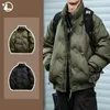 Mens Winter Parkas Korean Harajuku varm förtjockad fluffig brödjacka vintage avslappnad unisex Loose Cotton Coat High Quality 231229