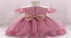 Girl039s Abiti Tinta unita Costume da principessa Elegante abito formale in pizzo per bambini per ragazze1976917